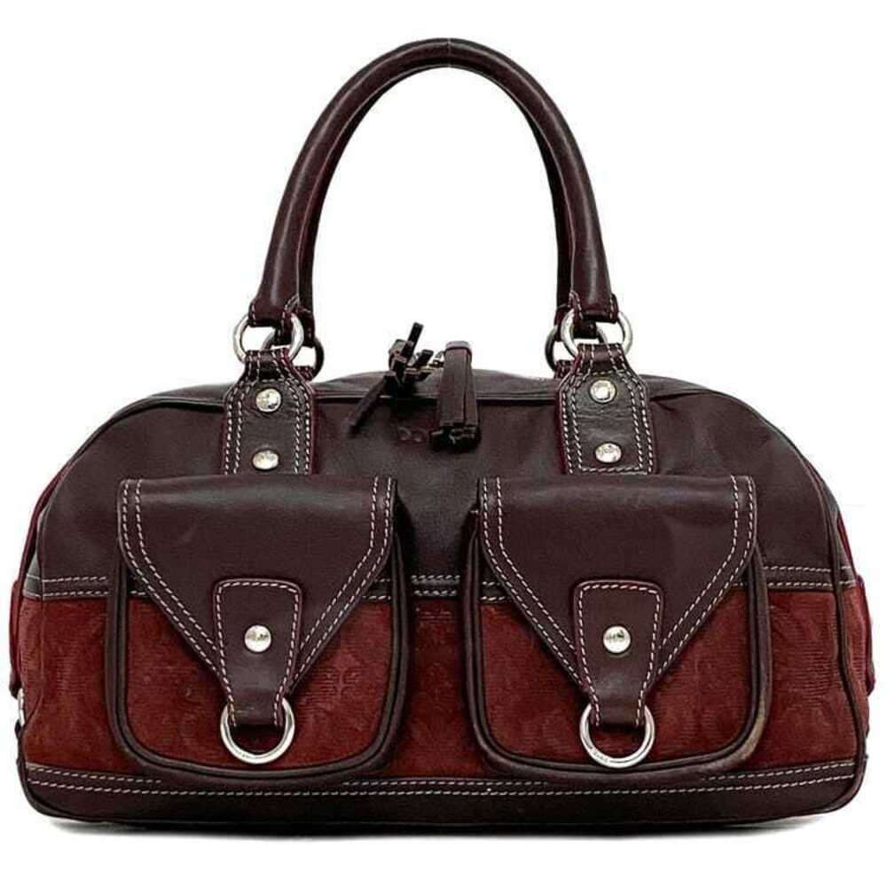 Loewe Handbag Bordeaux Red Anagram Tote Bag Tassel Zipper Brown